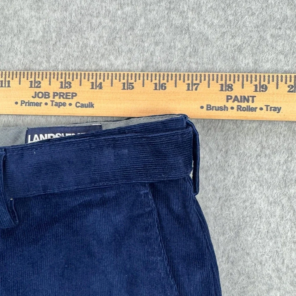 Lands End Pants Mens 34x27 Blue Corduroy Stretch Traditional Fit Casual Outdoor